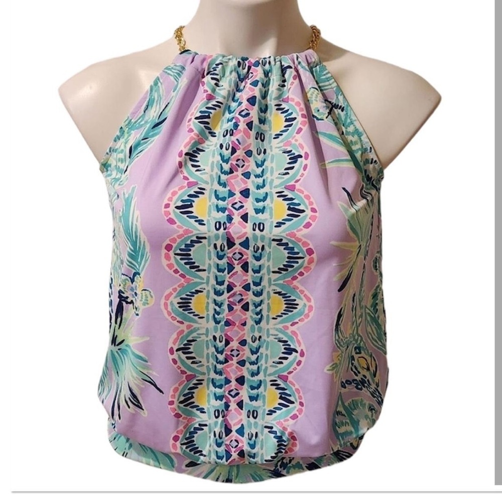 NEW Lilly Pulitzer Bowen halter top size XS - Picture 1 of 6